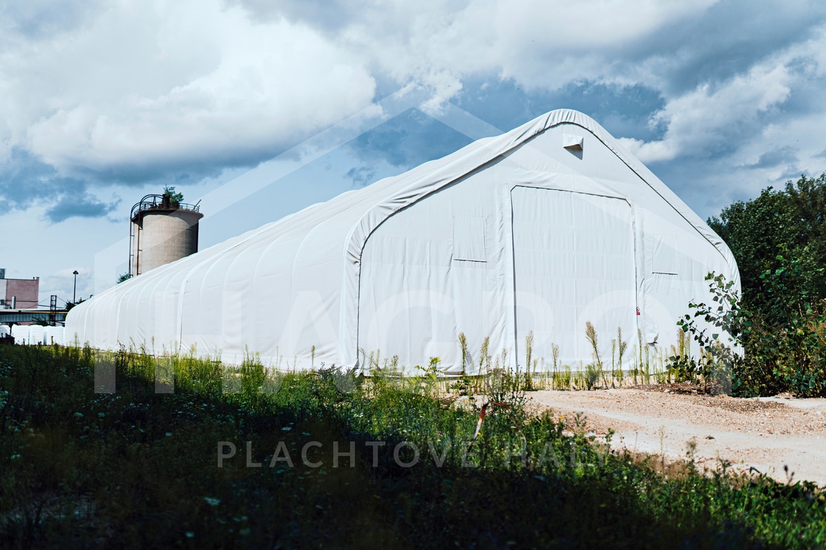 Detail realizácie plachtovej haly Hagro