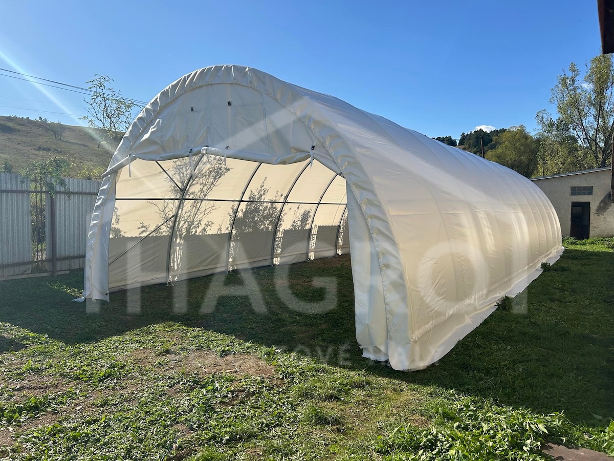 Realizácia oblúkovej plachtovej haly Hagro širokej 6 m